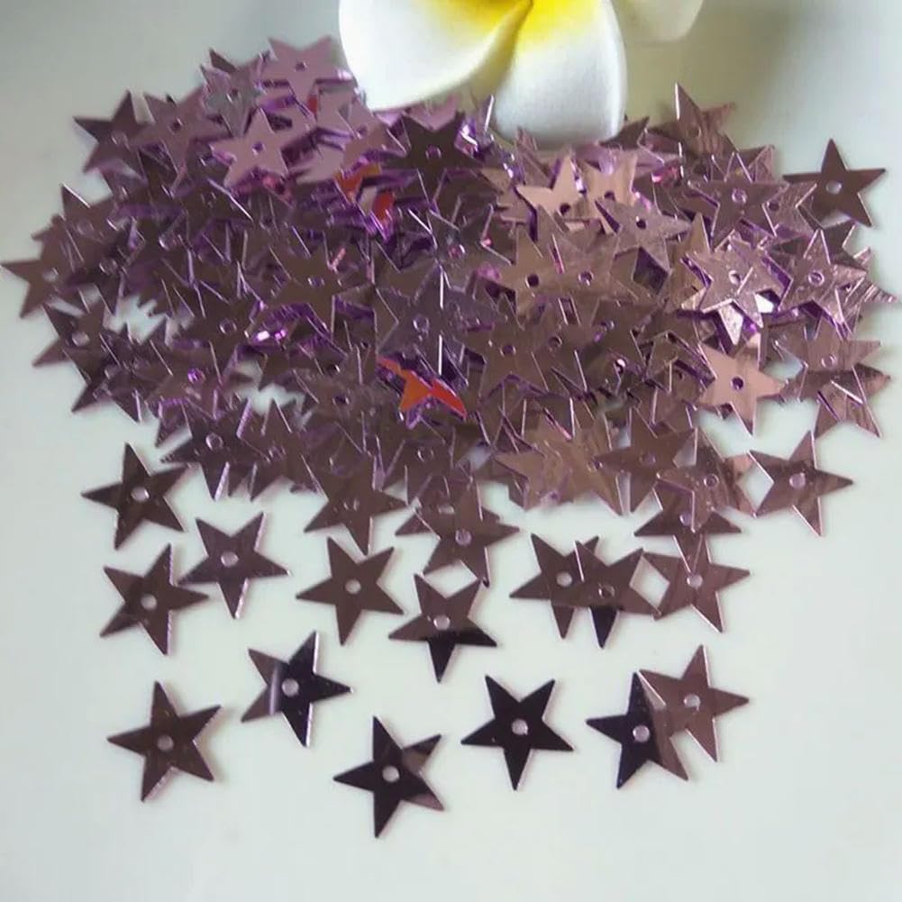 VICIYOO 3mm 5mm 7mm 10mm 13mm 15mm 20mm Sequins Medium Hole Star Bulk Sequins Crafts Sequins Sewing Clothing Sequins 10g — image 1
