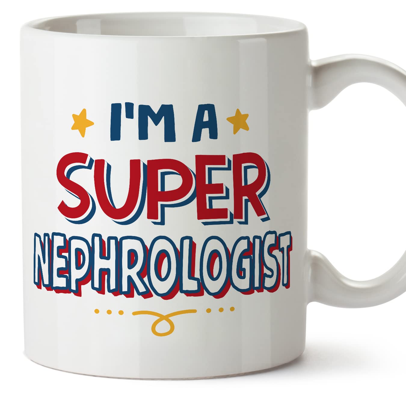 MUGFFINS Nephrologist Mug - in English - I'm Super - Funny Gift for Colleagues - Ceramic 11oz Mug