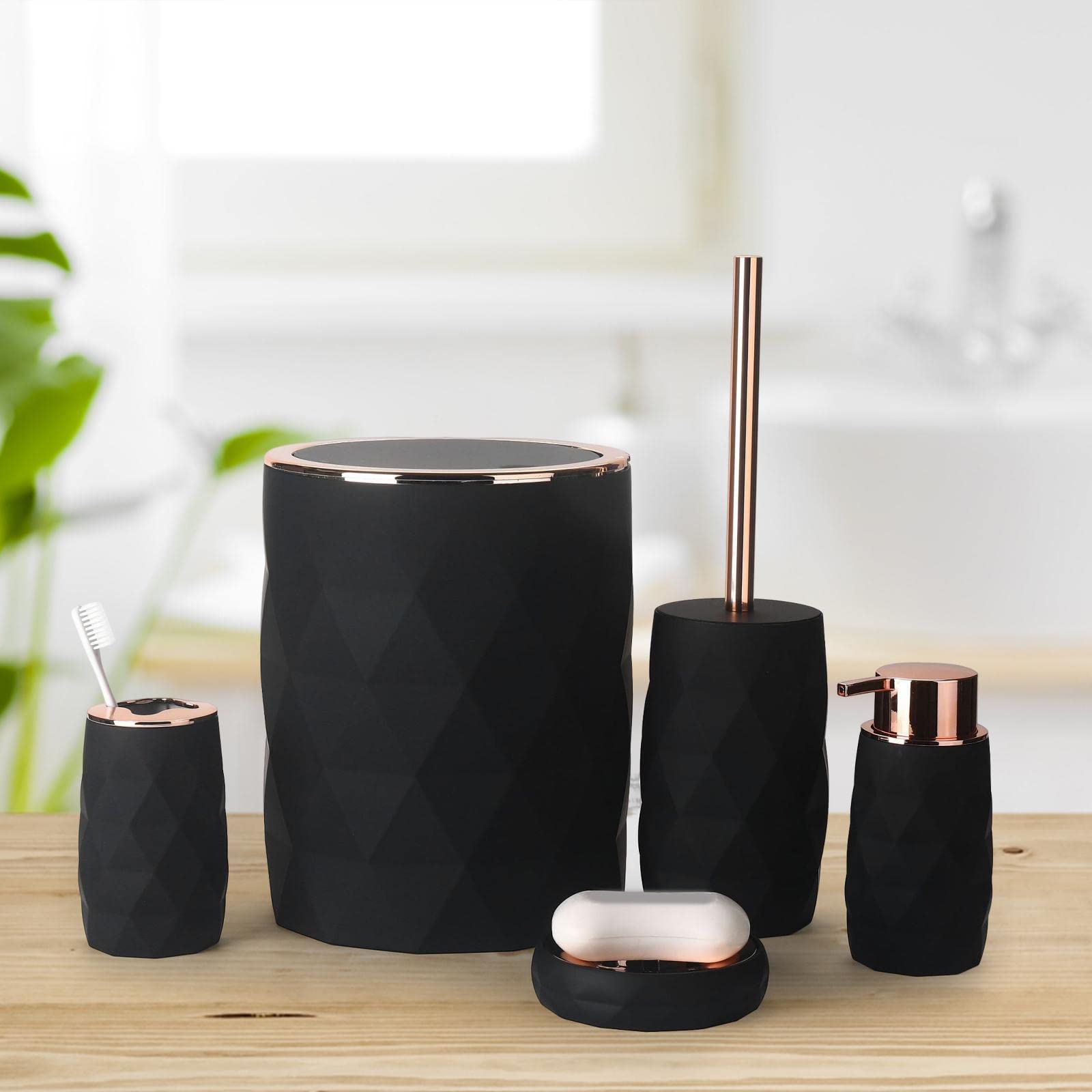 Accesorios de baño, soporte para cepillo de dientes, organizador de tocador, multifuncional, diseño elegante, adecuado para baños modernos