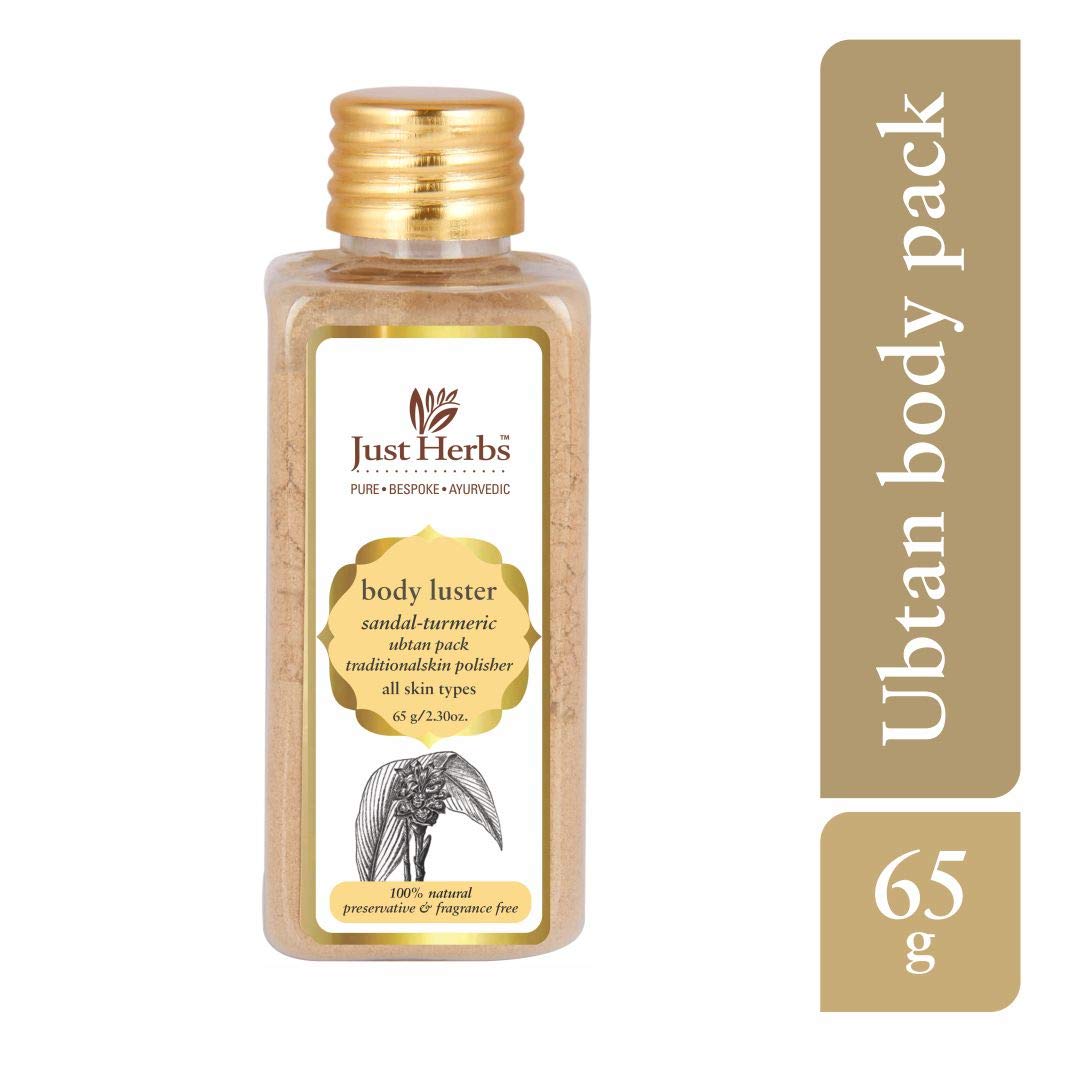 Just Herbs Body Lustre SandalTurmeric Powder Ubtan Pack, 65G Amazon