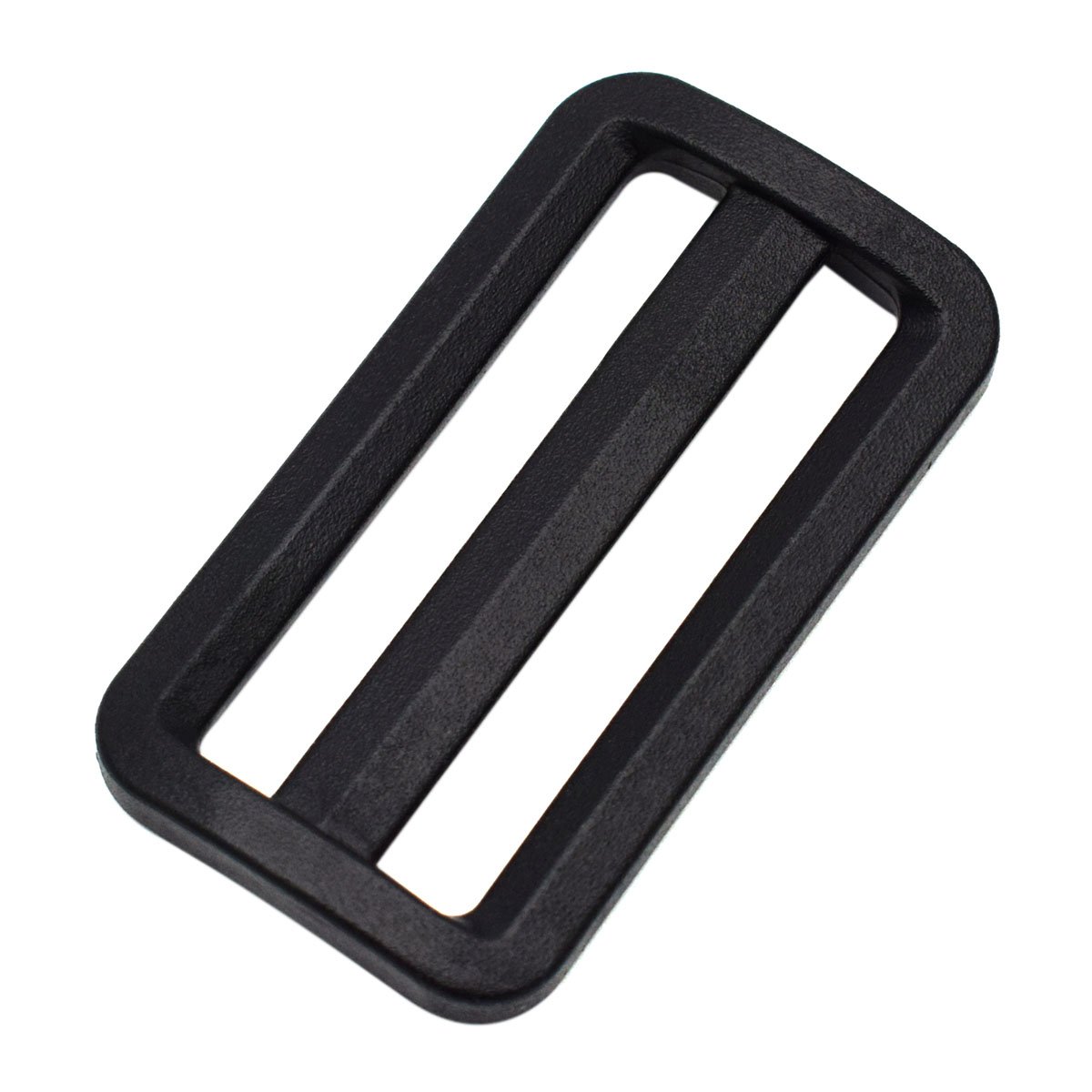 KEEJEA 2" Plastic Tri Glide Buckle Webbing Adjuster Triglides Black Pack of 5