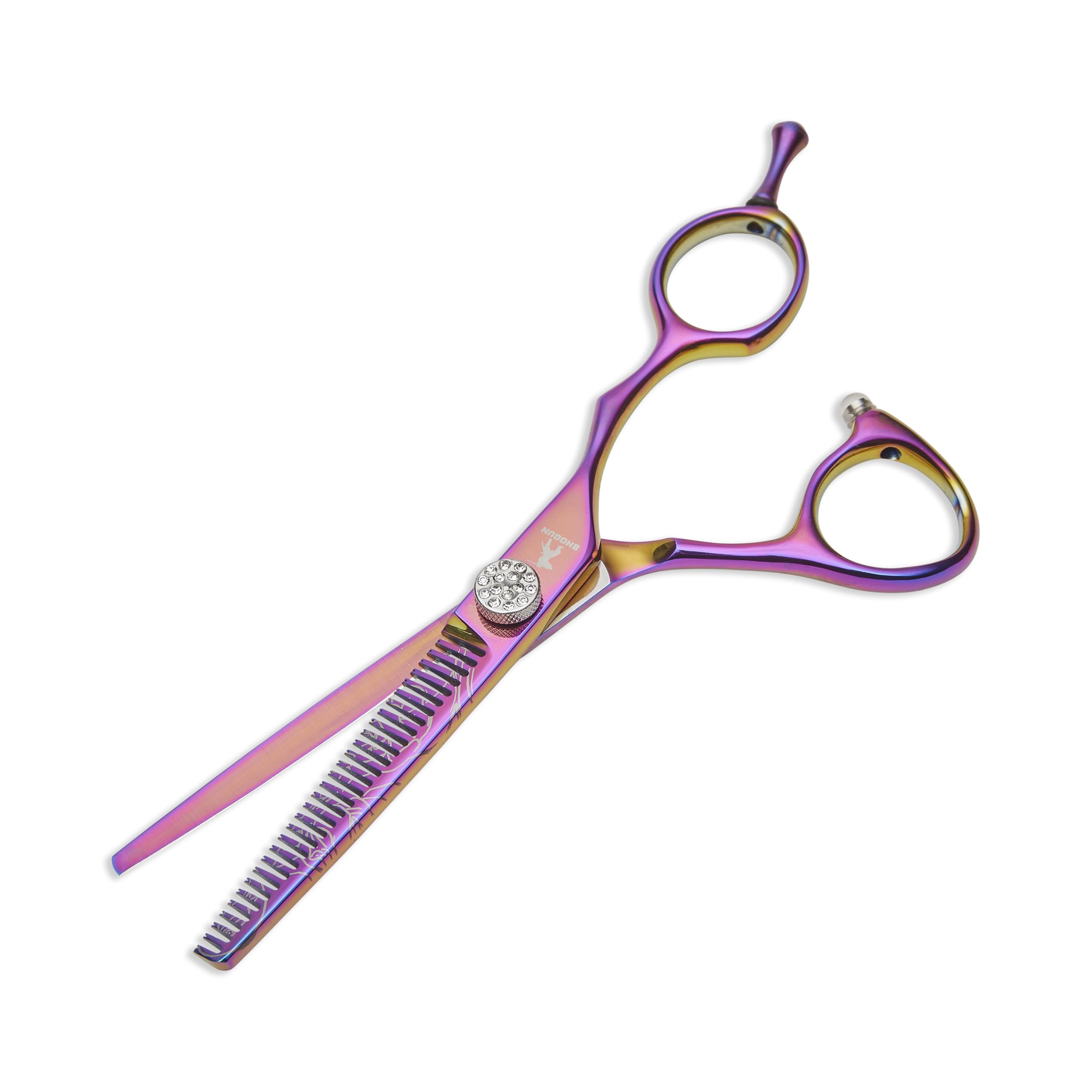 Shogun Pink Rosa Japanese 440C Steel Hairdressing Thinning Scissors - Professional Barber Salon Shear For Hairdressers, Barbers, And Salon Use