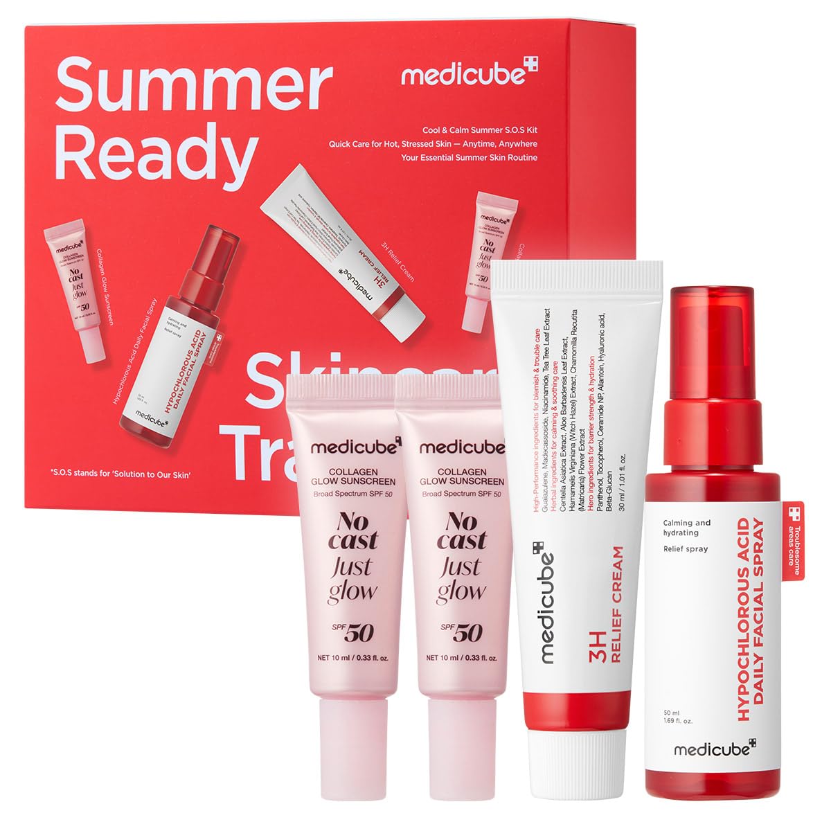Amazon.com : medicube Summer-Ready Skincare Travel Kit | Quick