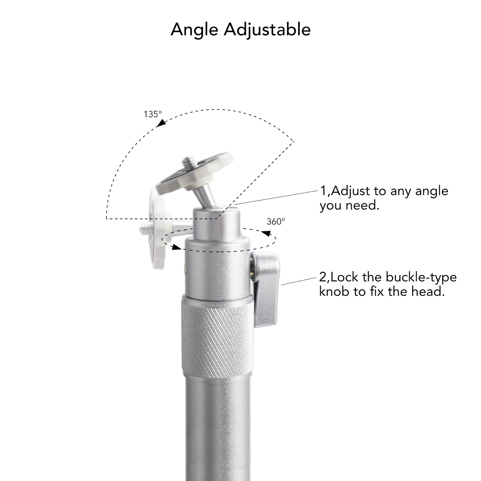 Support De Plafond Réglable Pour Projecteur/caméra | Hauteur 40-80cm | Plateau 31x22cm | Alliage Aluminium Robuste