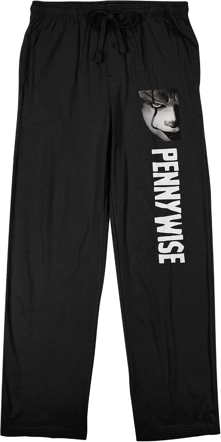 Bioworld Pennywise IT Movie Men's Black Sleep Pajama Pants