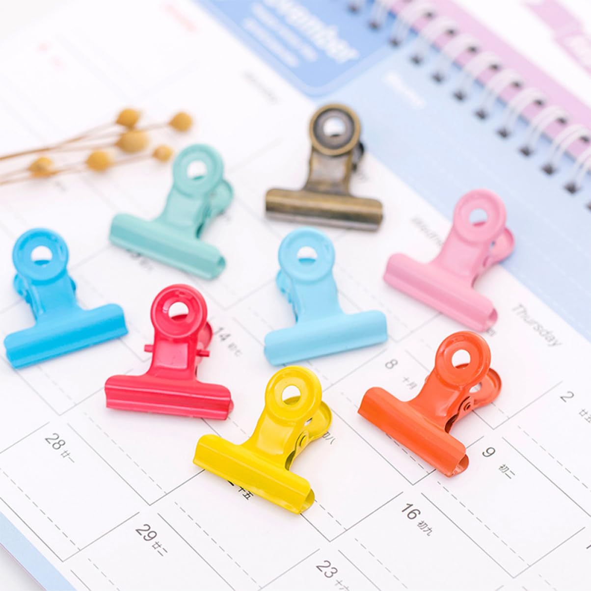 NUOBESTY 3 Set Di Fermagli Metallici Per Ufficio Casa Graffette Resistenti Fermagli Per Cancelleria Organizza Documenti Porta Libri Scolastici 40 Pezzi*3