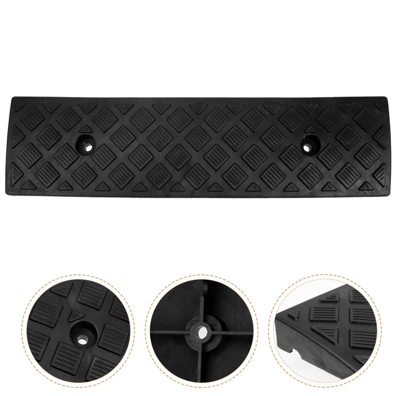 Operitacx Rampe De Bordure pour Voiture Rampe De Trottoir en Caoutchouc Lot De 2 Coussins De 21.65 X 6.30 X 3.94 in pour Allée Garage Quai De Chargement Et Entrée De Hangar