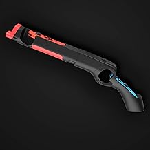 Joy con Gun Controller for Nintendo Switch (OLED) Shooting Games, Resident Evil, Cabela's, Sniper Elite, Doom, Hunting Simulator, Wolfenstein, Payday, Joycon Gun Grip Black