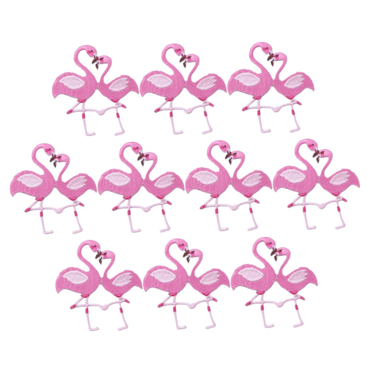 Uonlytech 5 series Parche Bordado Con Diseño De Dibujos Animados Parches Para Ropa Con Agujeros Parche De Flamenco Parche Pequeño Para Planchar Parches Para Ropa Parches 10 piezas x 5
