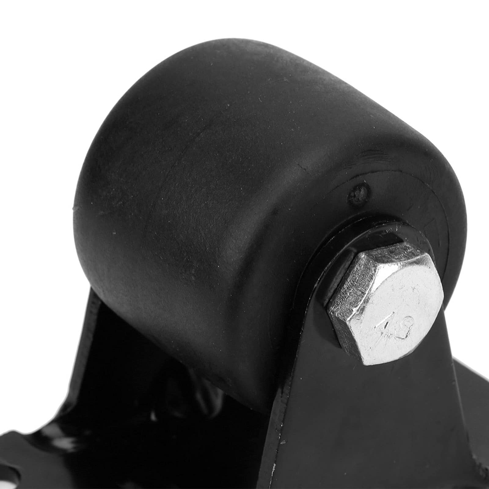 Ruote in nylon da 2 pollici con piastra superiore in metallo e baricentro basso, set di 4 ruote girevoli fisse e girevoli per carrozze ristorante, carrelli e auto leggere