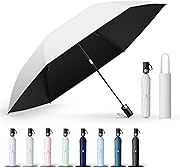 【JIS認証·現役皮膚科医監修】日傘 UVカット100遮光遮熱 折り畳み【業界初！改良型ワンタッチ自動開閉】UPEBおりたたみ傘 188g-230g超コンパクト 紫外線遮断 折りたたみ傘 耐風撥水 晴雨兼用 携帯便利 日傘メンズ/レディース/ガールズ/ガールズ/子供/大人兼用 収納ポーチ付き 母の日 父の日 お祝い 誕生日プレゼント2年品質保証 (アイボリー, 90cm直径超軽量)