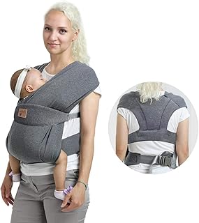 Babytrage für Neugeborene ab Geburt Extra Weich,Bauchtrage Baby-Tragetasche Ergonomisch Geeignet für Babys im Alter von 3-24 Monaten(3.5-15kg) (dunkelgrau)