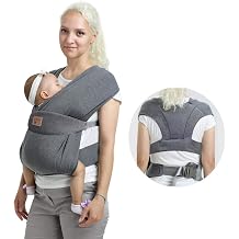 Baby Carrier for Newborns from Birth Extra Soft, Belly Carrier Baby Carrier Ergonomic Suitable for Babies Aged 3-24 Months 3.5-15 kg Dark Grey