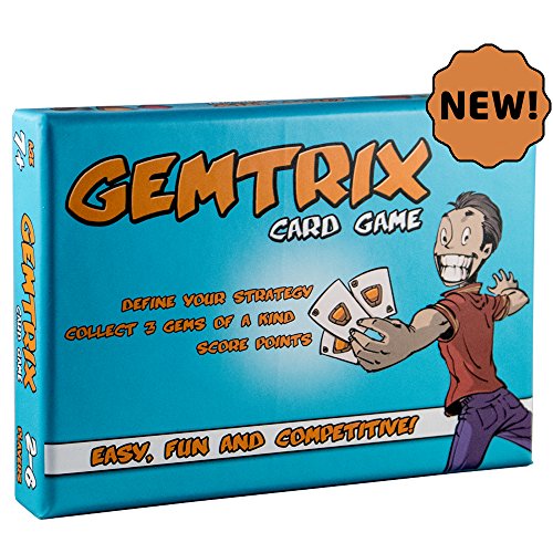 GEMTRIX CARD GAME | Card game for kids, children, teens, adults, families, boys or girls. Card game perfect for camping, vacations and game night with friends. by SABOGAMES
