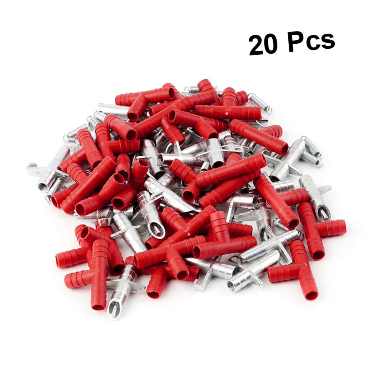 Totority 2sets 20pcs Automatic Rabbit Water Drinkers Water Feeder with Built Cage Clip Easy to Install for Rabbits and Animals 20pcs*2