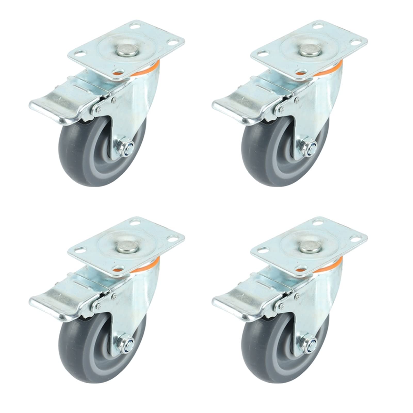Roulettes avec freins anti-rayures TPR pour stabiliser et déplacer vos meubles