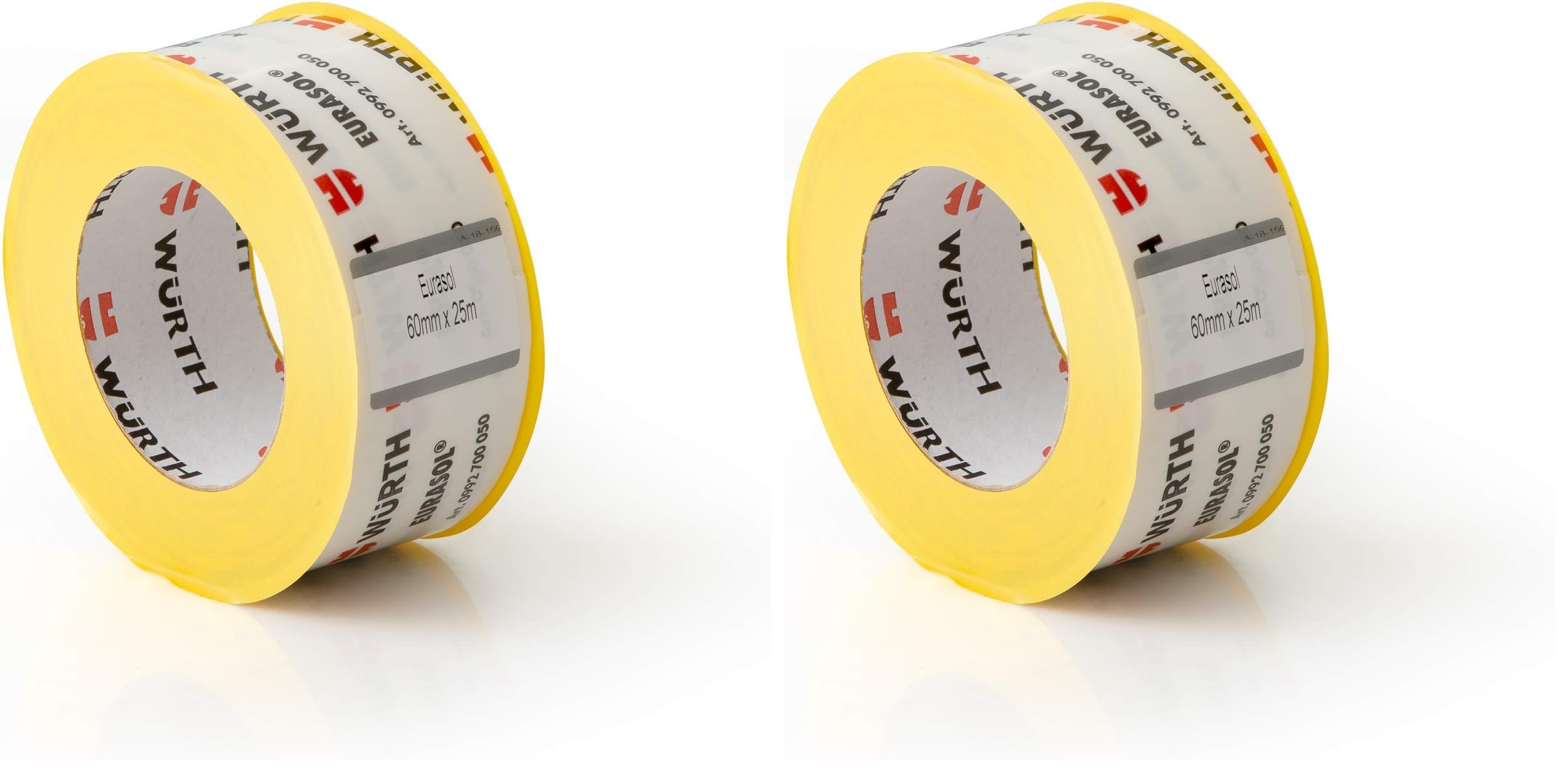 Würth Eurasol NASTRO klebend 60mm 25M, Weiß (Packung mit 2)