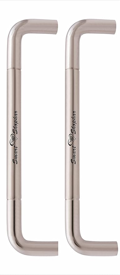 SMART SHOPHAR Stainless Steel Black Berry Cabinet Handle 3 Inches Silver Pack of 2 with Screws/Kitchen Cabinet Hardware/Door Pulls for Wooden Furniture, Wardrobe, Cabinets, Cupboards & Drawers