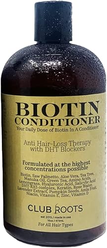 Acondicionador de biotina (2,500 mcg por bomba) con bloqueadores DHT