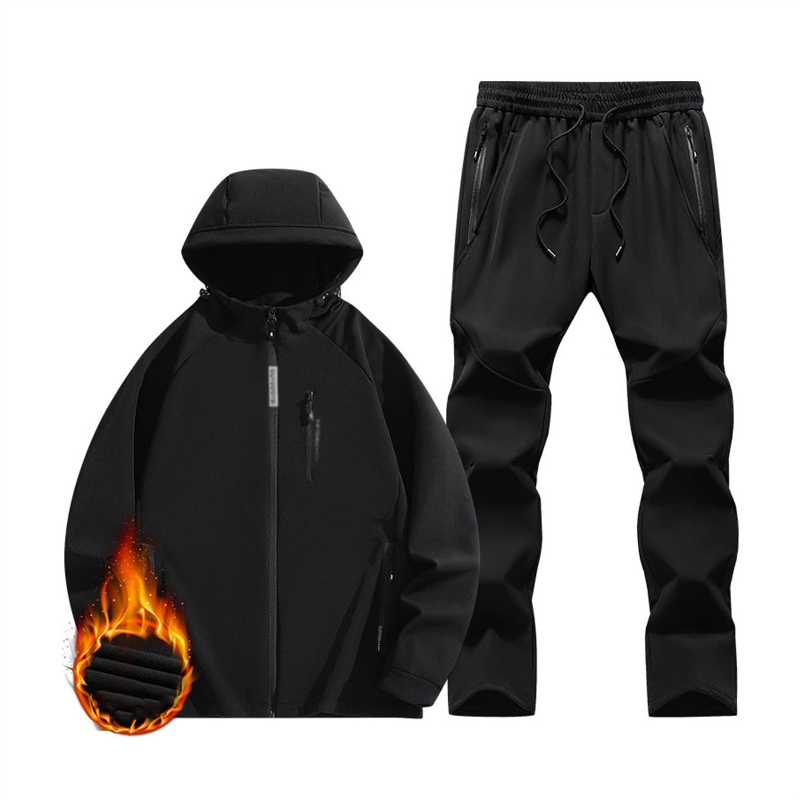 Ensemble Veste Et Pantalon Tendance Pour Hommes, Ensemble De Ski Imperméable Coupe-vent Isolé D'hiver Ample De Grande Taille Pour Hommes, Combinaison De Ski 2 Pièces Chaude