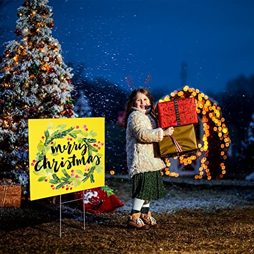 24 Sets Blank Yard Signs With H Stakes 12 X 18 Inch Waterproof Custom Corrugated Plastic Sign Garden Yard Signs Double Sided Corrugated Lawn Signs For Party Yard House Guidepost (Yellow) #TOP5