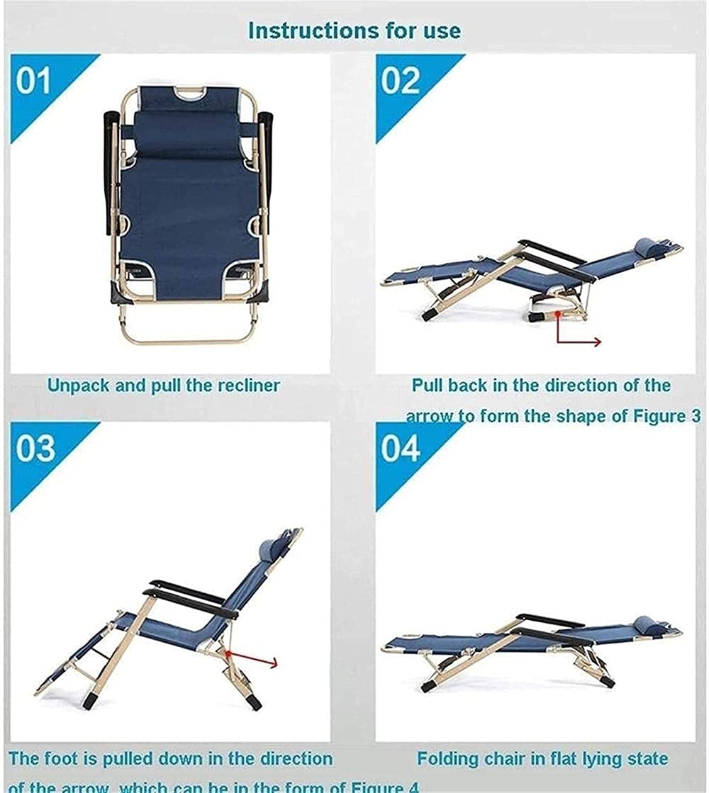 sdneNest Tumbona ligera plegable para jardín, reclinable, para exteriores, jardín, patio, playa, cama, viajes, vacaciones, camping, reclinable, color rojo