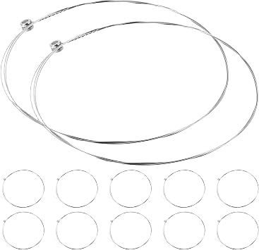 BESTonZON 40pcs Acoustic Guitar Steel Strings Replacement Strings for Musical Instrument Parts Folk Guitar Accessory