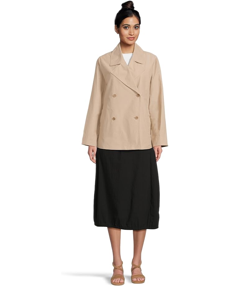 Eileen Fisher Light Cotton Nylon Notch Collar Trench Coat - #5 of 5