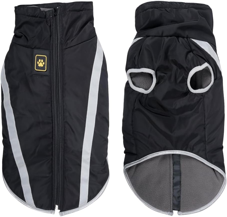 FEimaX Dog Coat Waterproof Warm Winter Jacket Windproof Fleece Coat Pet