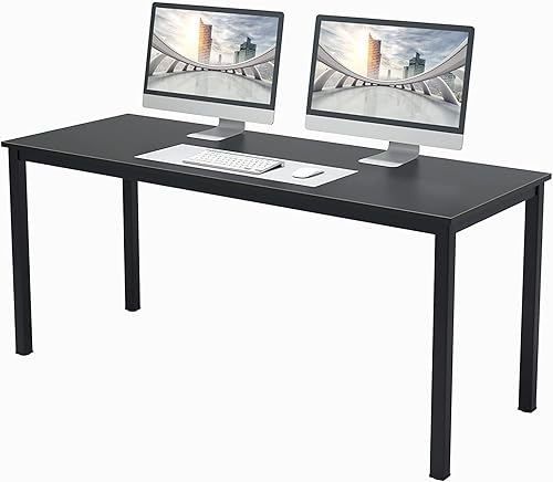 SogesGame Escritorio para computadora, escritorio de 63 pulgadas y estaciones de trabajo para oficina en casa, escritorio esquinero de estudio, mesa