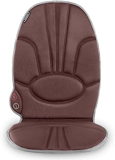 HoMedics Portable Back Massage Cushion | Heated Vibrating Pad, Multi-Speed, Soft Fabric | Back, Lumbar & Shoulder Kneading