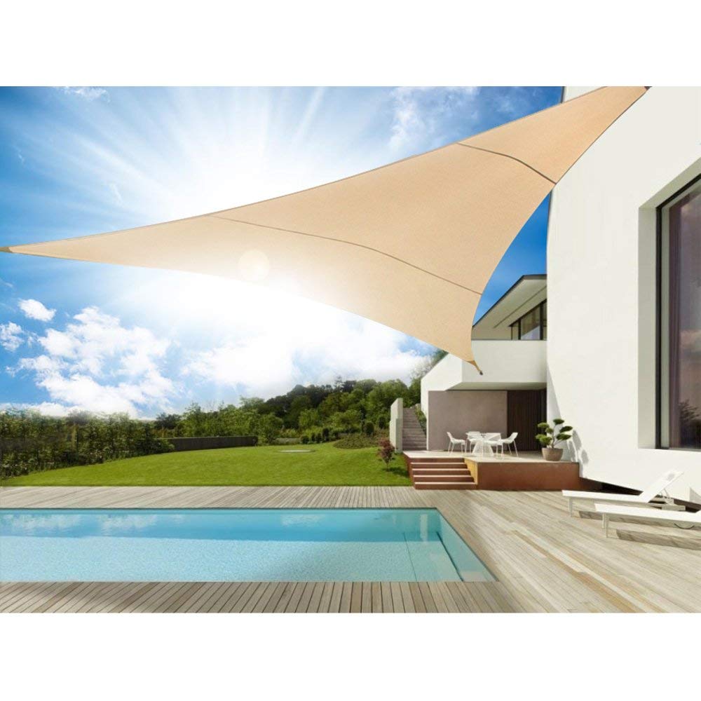 Green Blue - Toldo para jardín Vela de Sombra Cuadrado o Triangular Impermeable Diferentes Medidas (Triangular, 5,0)