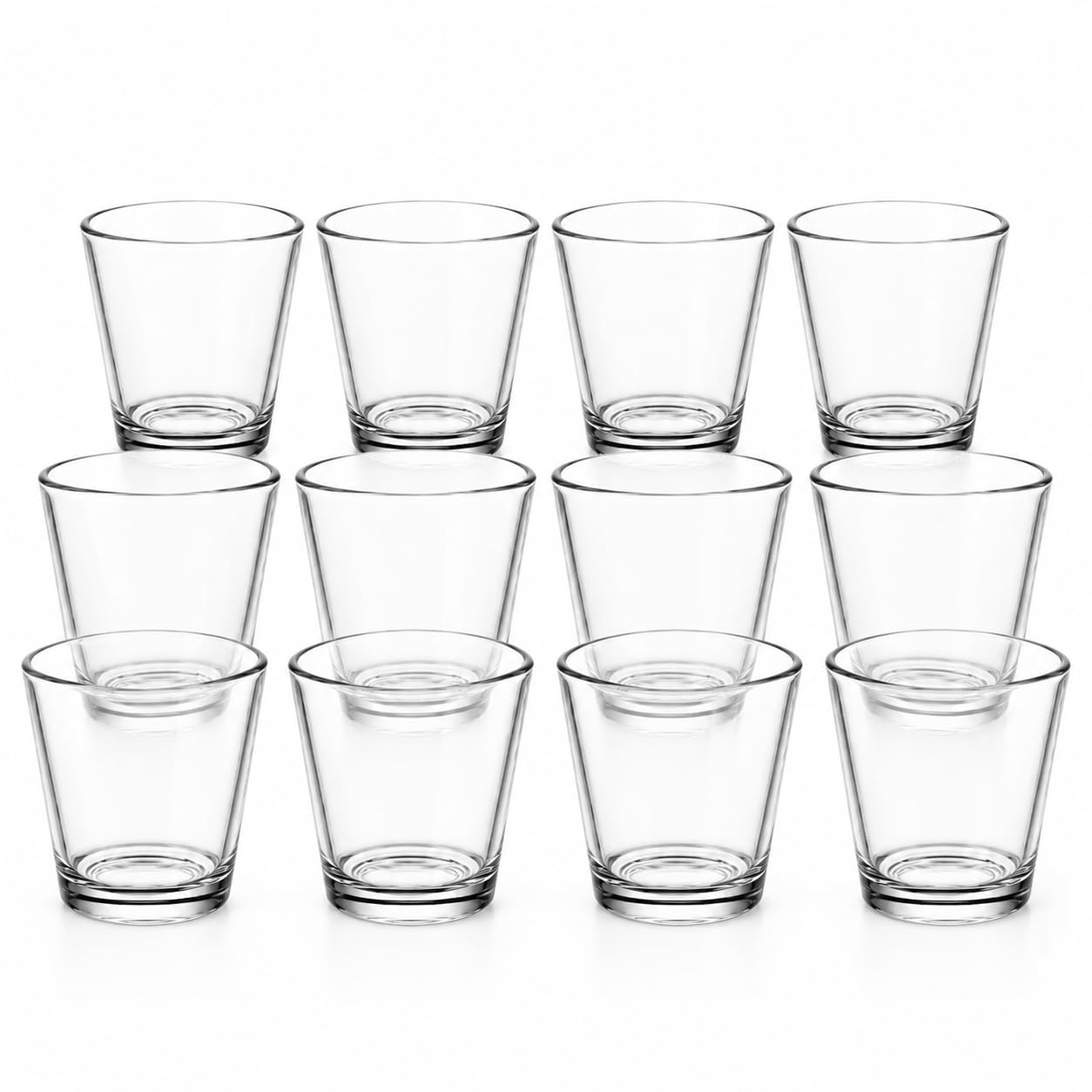 Floralcraft Clear Floralcraft® Glass Tealight Candle Holders – Votive Candle Holders Set Of 12 For Weddings, Table Centrepieces & Home Décor