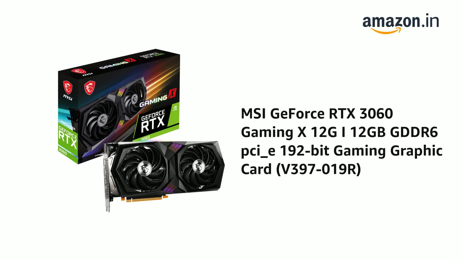 Amazon.in: Buy MSI GeForce RTX 3060 Gaming X 12G I 12GB GDDR6 