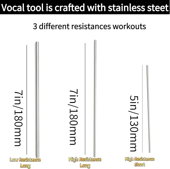 Sing Straw for Vocal Training and Healing Aid Tool,Vocal Straw Voice Trainer Metal Therapy Tool for Singing Exercises and Speech Therapy(Vocal Training-E)
