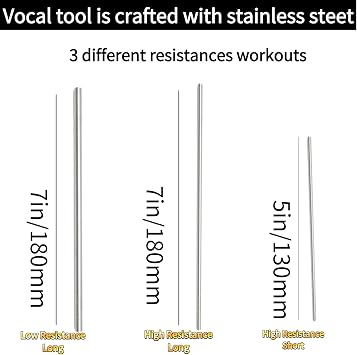 Sing Straw for Vocal Training and Healing Aid Tool,Vocal Straw Voice Trainer Metal Therapy Tool for Singing Exercises and Speech Therapy(Vocal Training-E)