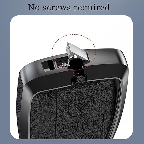 Miniatura 3 de ontto Protector de llavero para Land Rover 2020 2019 de cuero para llave de automóvil, antiarañazos, protección completa, apta para Range Rover,