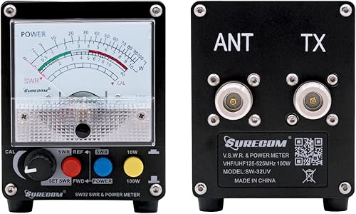Miniatura 3 de Mcbazel Surecom SW-32UV 125-525MHz 100Watt SWR & Power Meter Negro medidor de potencia