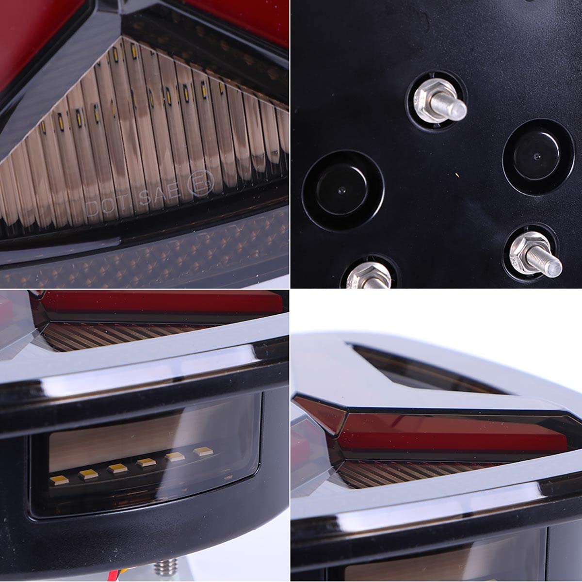 12V LED luci di coda per jeep Wrangler CJ TJ YJ 1998-2006 universale 30w TJ posteriore posteriore affumicato lente