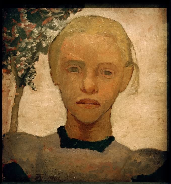 Image sur Toile Nordique Peinture Tête de Fille Modersohn Becker