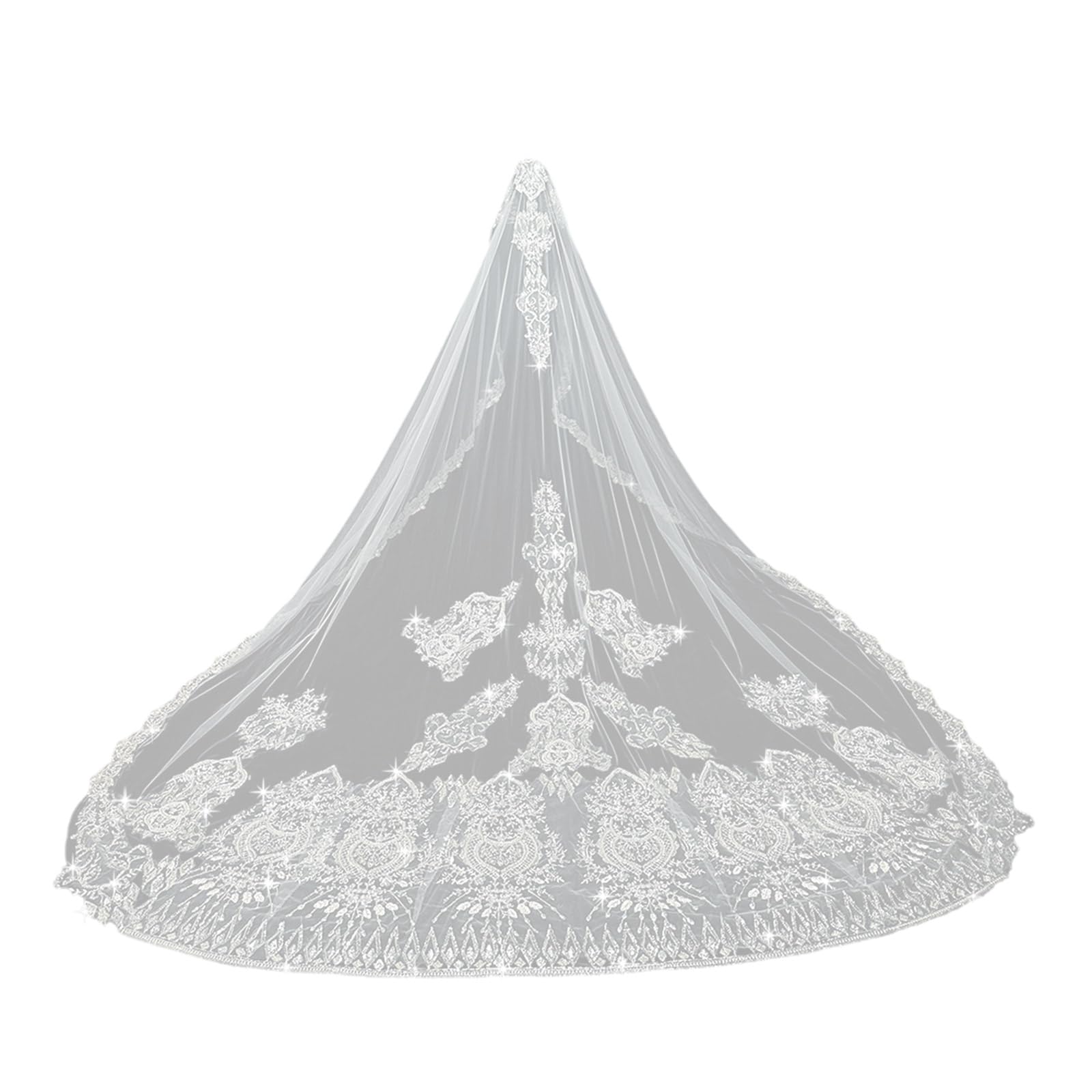 Bella Cattedrale Velo Da Sposa Con Morbido Tessuto Tulle Accessori Da Sposa Per Cercare Eleganze Paillettes Velo Di Pizzo