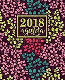  Agenda: 2018 Agenda settimanale italiano : 19x23cm : Motivo floreale alla moda in giallo, rosa, verde acqua e corallo: Volume 1 (Calendari, agende, rubriche, organizar e diari per appuntamenti)