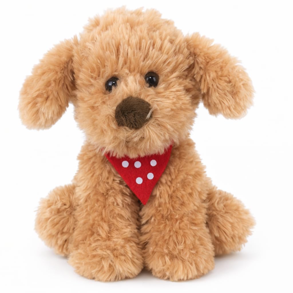 Playwrite Scruff The Dog Plüsch 20cm, Scruffs The Cockapoo, Hündchen mit gepunktetem Halstuch.NEUGEBOREN
