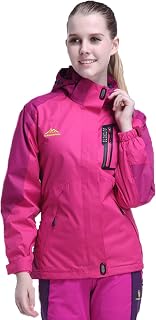 Men's Waterproof Jacket with Zip, Hooded Jacket, Trekking, Parka, Warm Work Jackets, Outdoor Waterproof Windproof with Cord Softshell Leisure Jacket