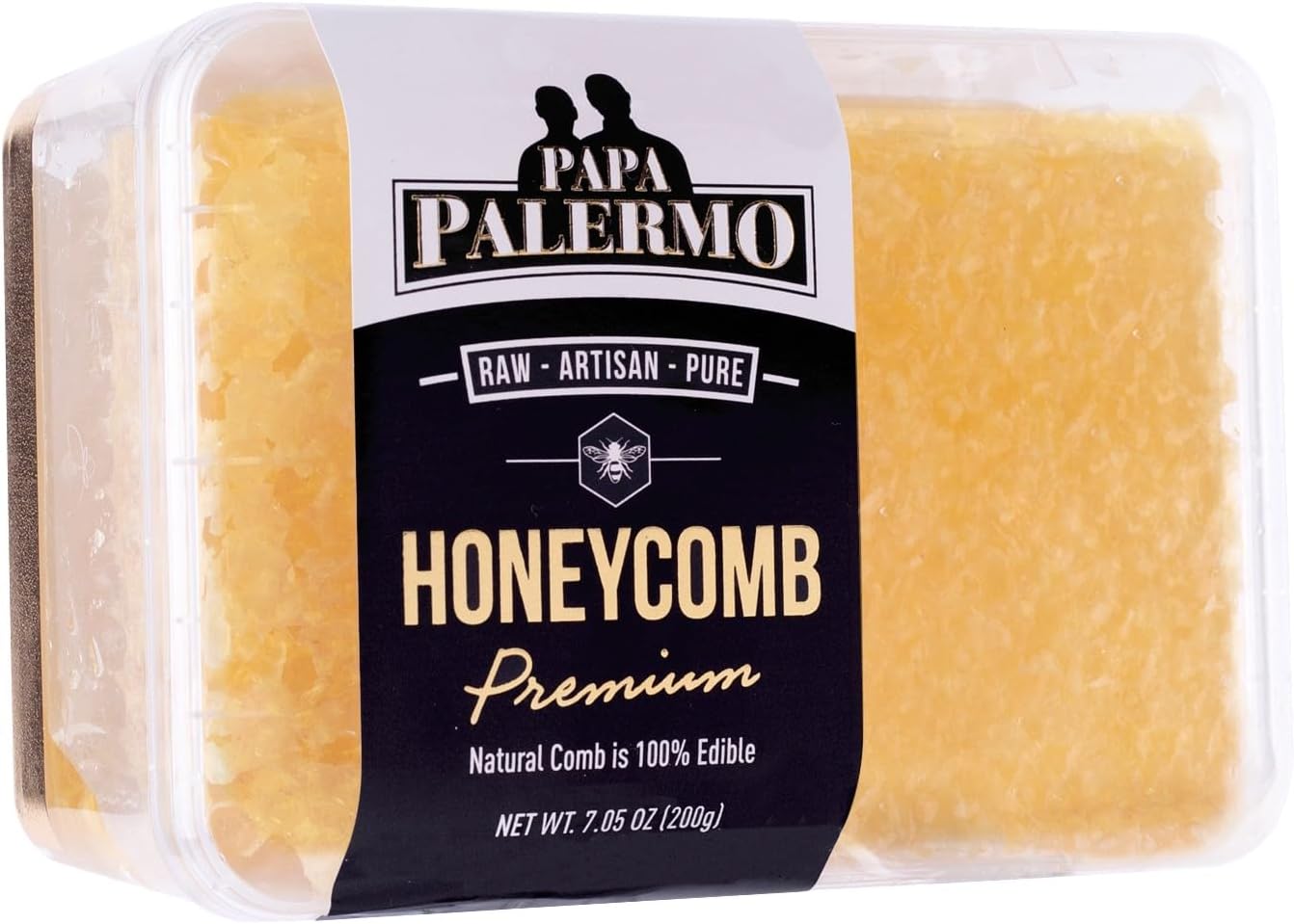 Papa Palermo Honeycomb 100% Edible, All-Natural, Gourmet Raw Honeycomb, No Additives, No Preservatives - 7.05 oz