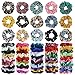 65Pcs Hair Scrunchies Velvet,Chiffon and Satin Elastic Hair Bands Scrunchie Bobbles Soft Hair Ties Ropes Ponytail Holder Hair Accessories,Great Gift for halloween Thanksgiving day and Christmas