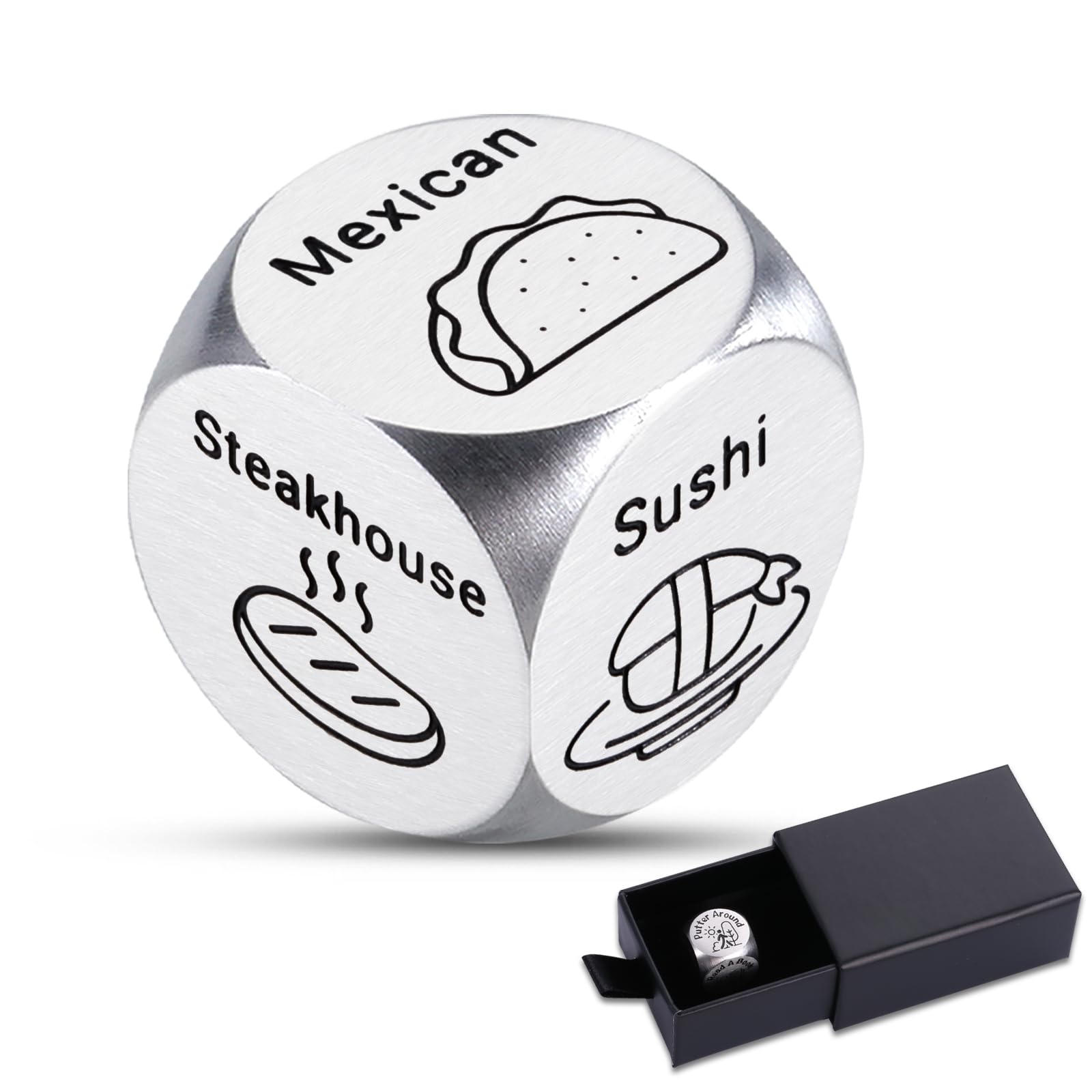 Valentines Movie Night Supplies for Adults 6th Anniversary Iron Gifts for Him Her Wife Valentines Day Gifts Funny Food Dice Dice Game Date Night Dices for Men Women Wedding Register Ideas