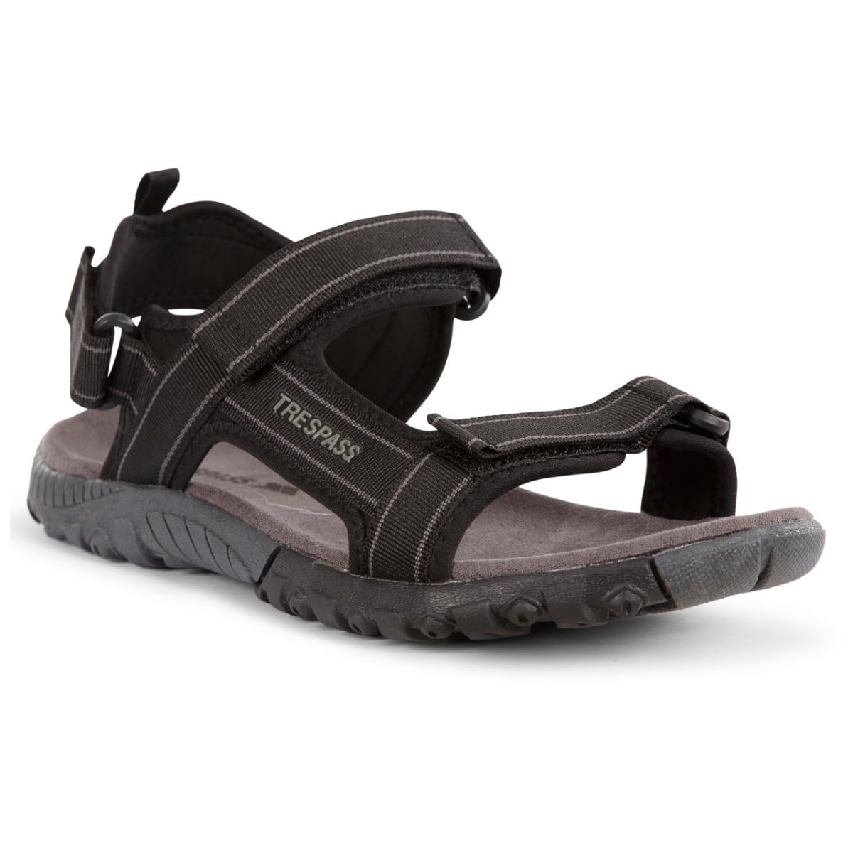 Trespass Men's Alderley Open Toe Sandals, Black Black Blk, 9 UK