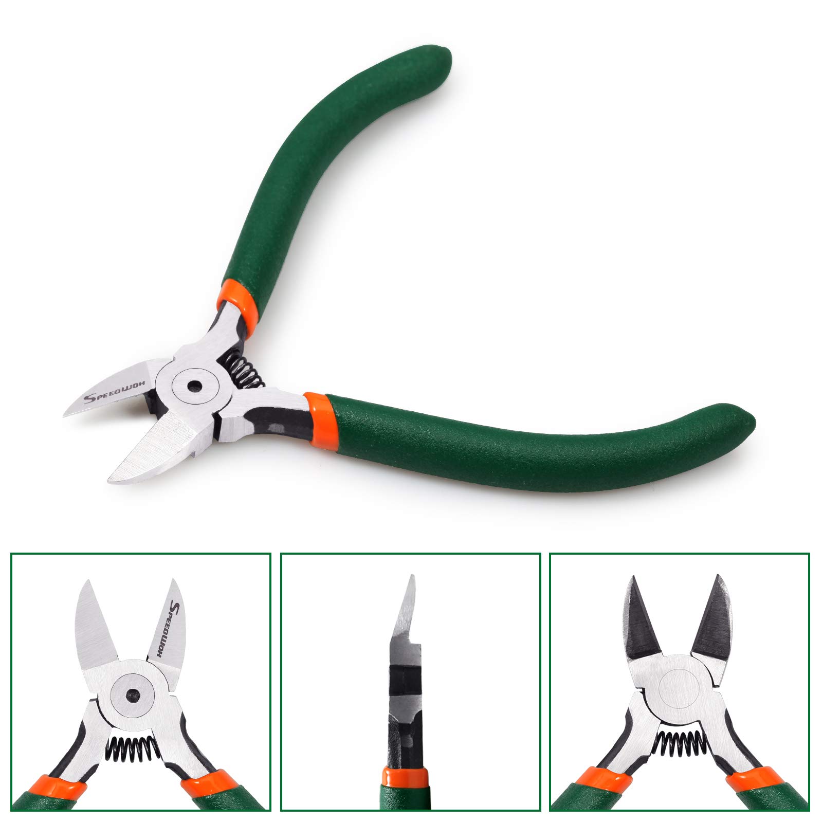 SPEEDWOX Wire Flush Cutters 6 Inch Precision Side Cutter Pliers...