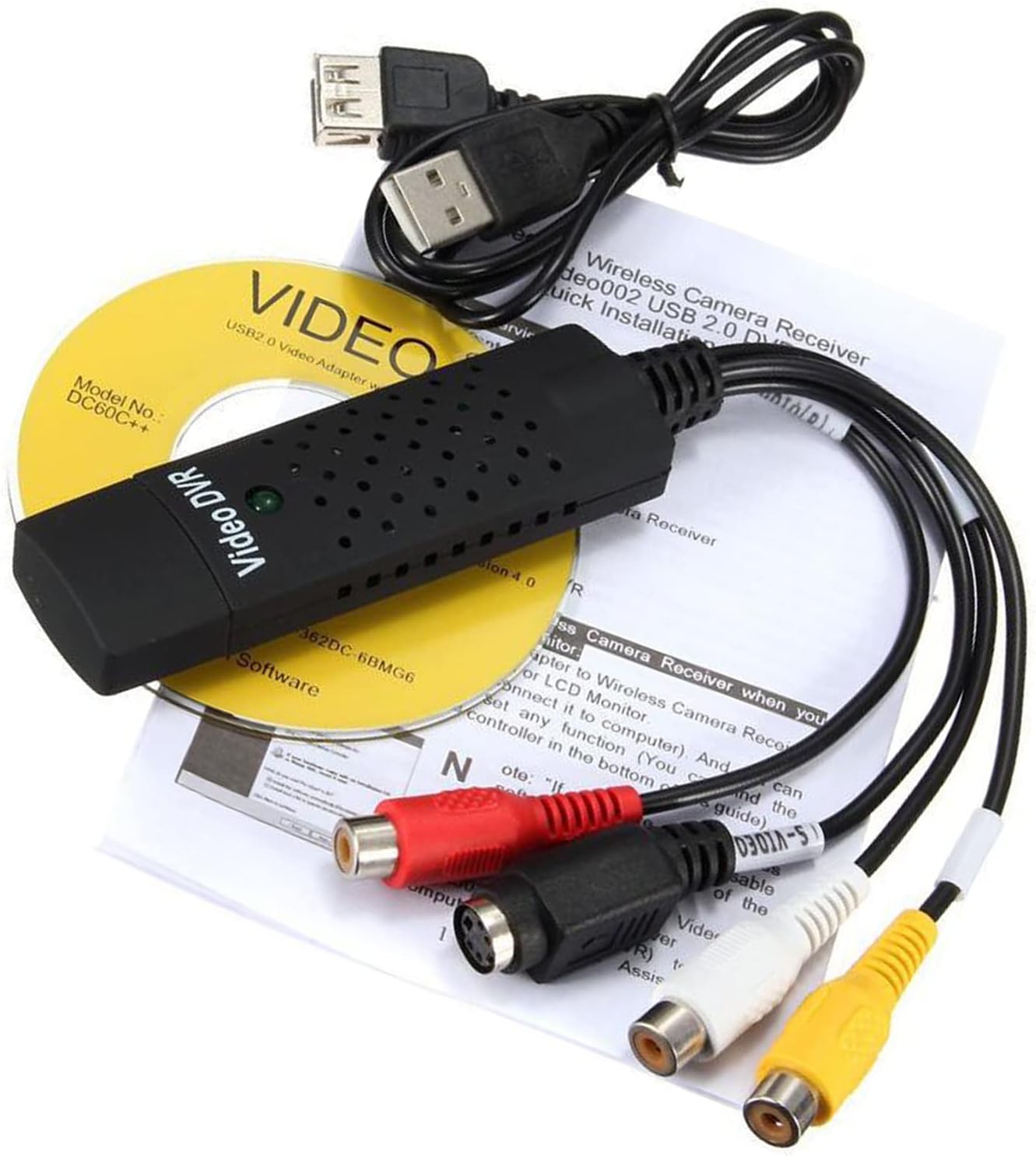 USB 2.0 Adapter TV Video Audio VHS to DVD Converter Capture Card Easycap Adaptor Kit